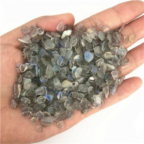 100g 5-8mm bulk tumbled stone natural quartz moonstone crystal gravel Healing crystals specimen