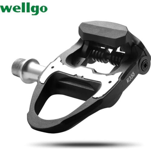 New wellgo pedal SPD-SL bicycle road bike carbon pedals self-locking 4 bearings 2 pair cleats ultralight 241g/pair