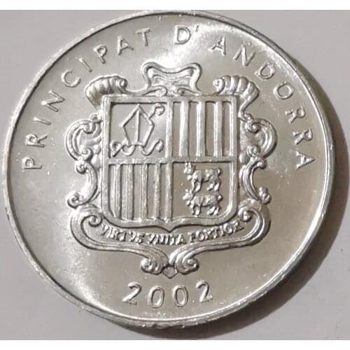 Andorra 2002 1 cent commemorative coin 100% Real Genuine Original Coin, Collection Coins