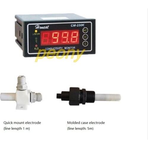 Industrial online conductivity meter CM-230KE 0-9999us 4-20mA output alarm device