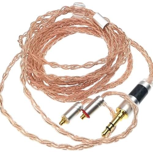 Diy earphone wire 8 share single crystal copper silver plated wire mmcx ue900 0.78mm