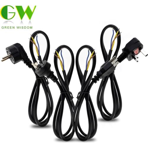 EU US UK AU Plug Power Wire Electrical Wire 1.5M Power Cord AC DC Wire Black Power Supply Extension Cable