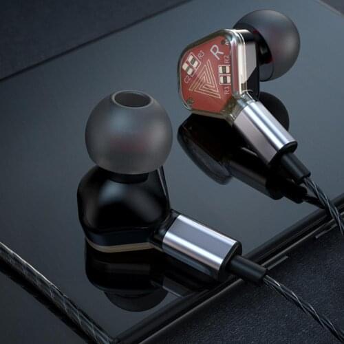 QKZ SK2 Earphone Zinc Alloy In Ear Earphones HiFi Ear Phone Metallic Earbuds Stereo in-Ear Earphone Noise Cancelling Headsets