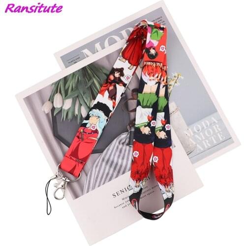 Ransitute R1821 Anime Boy Cartoon Icons Style Anime Lovers Key Chain Lanyard Neck Strap For USB Badge Holder DIY Hang Rope