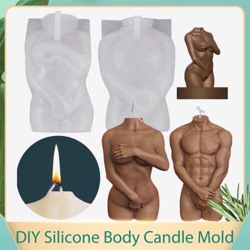 DIY Silicone Body Candle Mold Resin Casting Mold Male And Female Design Art Fragrance Candle Wax Epoxy Make Home Decoration HOT