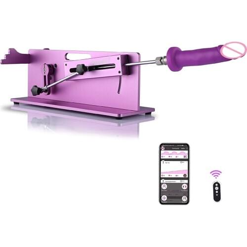 Hismith Sex Machine Table Top 2.0 Pro Purple Premium Sex Machine with APP/Remote/Wire Control Silicone Dildo Love Machine