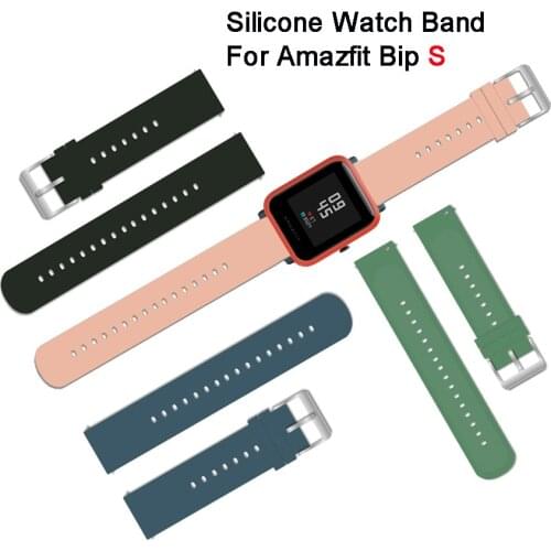 20mm Silicone straps Watch Band For Amazfit Bip Wrist band Bracelet for Xiaomi Huami Amazfit GTS/Bip Lite/Bip 1S/Bip 2/GTR 42mm