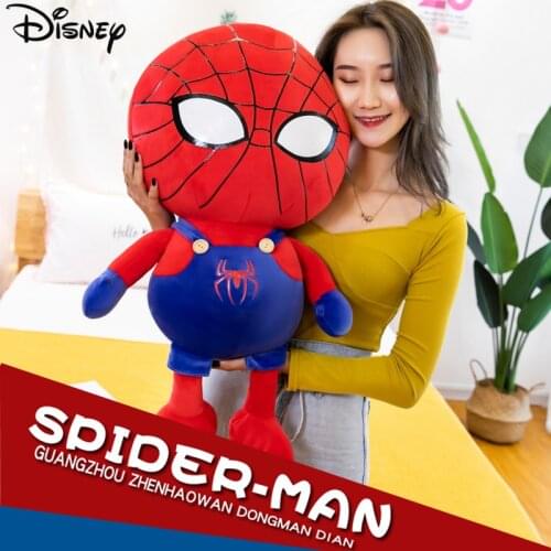 Disney Marvel Kawaii Plush Spider Man Anime The Avengers Spiderman Toy Doll Plushies Stuffed Kid Pillow Cushion Cartoon Gift