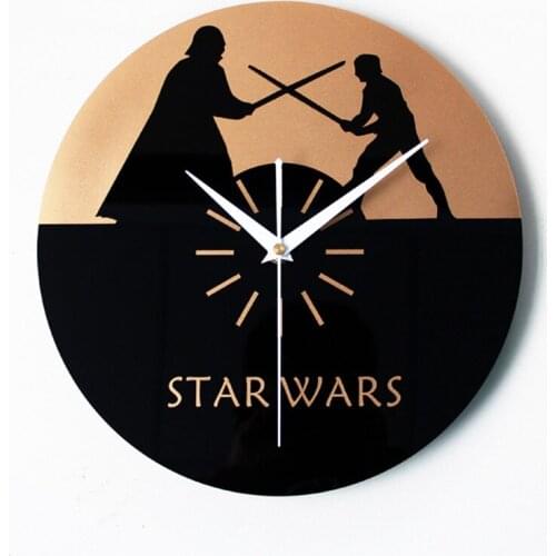 Modern Design Movie Theme 3D Decorative Hanging Vintage Vinyl Record Clocks Wall Watch Home Decor 12 inch