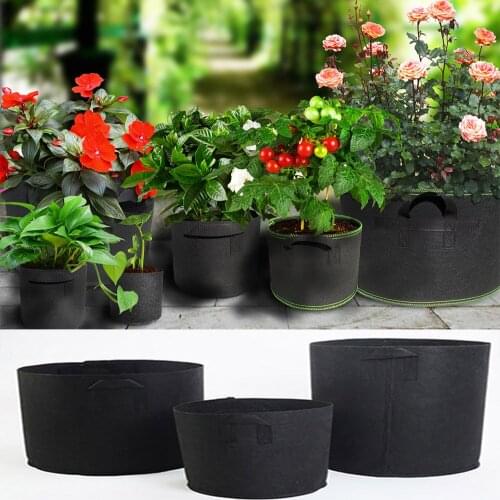 Grow Bags Felt Grow Bag Gardening Fabric Grow Pot Vegetable Growing Planter Garden Flower Planting nonwoven bags Grows Culture