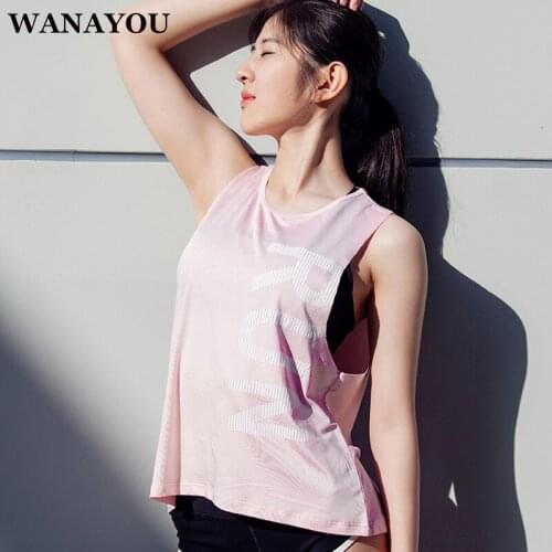 WANAYOU Women Sleeveless Running Shirt,Quick Dry Outdoor Sports Exercises Jogging Jerseys T-Shirts,Workout Gym Fitness Tank Top