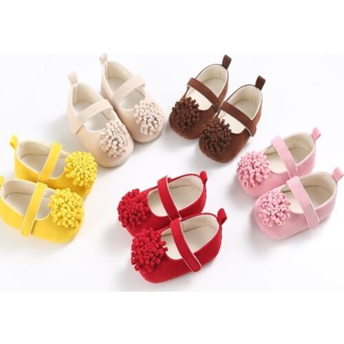 Candy Colors Newborn Baby Soft Bottom Anti-slip Shoes Footwear Classic Princess Girl Big Flower First Walkers shoes