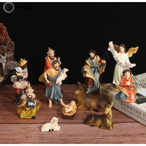 1 Set Nativity Scene Set Christmas Baby Jesus Manger Church Catholic Decor Statue