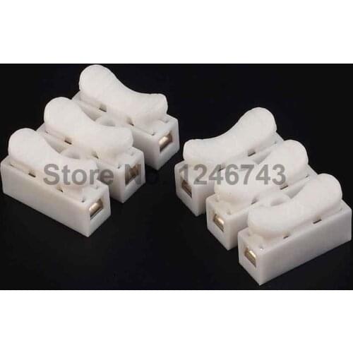 10PCS 3P Spring Connector Wire With No Welding No Screws Quick Connector Cable Clamp Terminal Block 3 Way Easy Fit For Led Strip