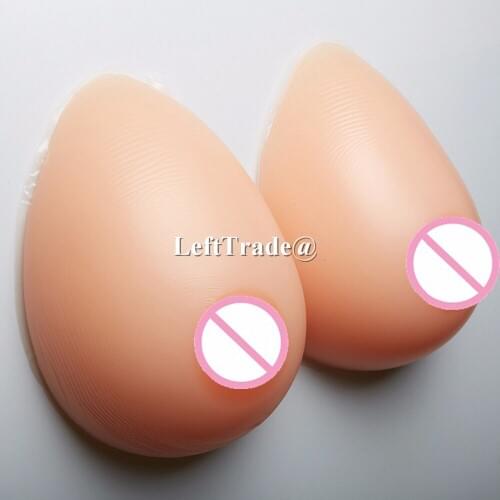 1400g pair Silicone Breast Forms Drag Queen fake boobs 38DD 40D 36E