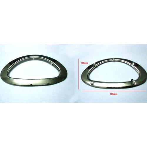 155 x 100 mm NICKEL Oval Metal Purse Eyelets purse handles