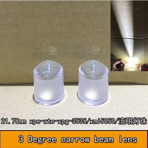 3degree 30 pcs /lot CREE XPE XPE2 XPG XPG2 XTE Epiled/Semiled 3535 LED lens 3030 Emitter and 1w/3w led