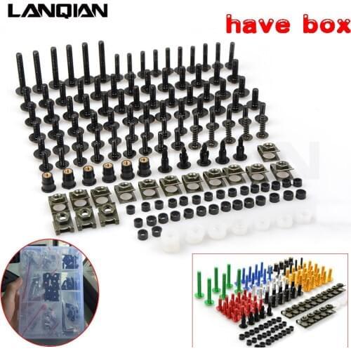 76 PCS Universal Motorcycle Fairing Body Bolts Spire Screw Spring Nuts FOR YAMAHA FJR1300 XJR1300 FJ-09 FJR1300ES FZ8 YBR125 FZ6