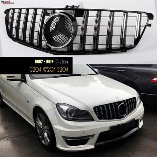 Panamericana Black Grille for Mercedes 2007 - 2014 C Class W204 Sedan C204 Coupe S204 Wagon Non-C63 Models (Will Not Fit C63)