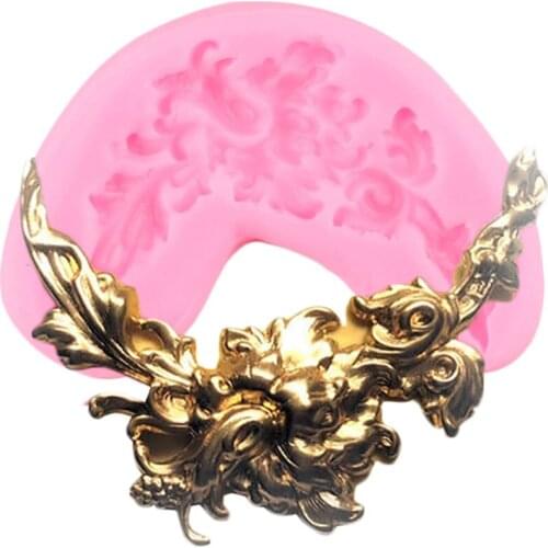 Baroque Relief Silicone Mold Cupcake Topper Fondant Cake Decorating Tools DIY Baking Mould Candy Clay Chocolate Gumpaste Moulds