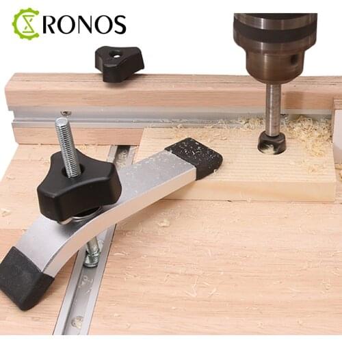 Woodworking Press Plate Press Block Saw DIY Circular Saw T Slider Handle Chute Metal Hold Down Clamp Table Saw Accessories