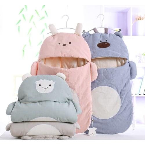 Baby Sleeping Bag Soft Warm Sleeping Sack Cute Cartoon Outfit Soft Cotton Blanket Infant Boys Girls Envelope