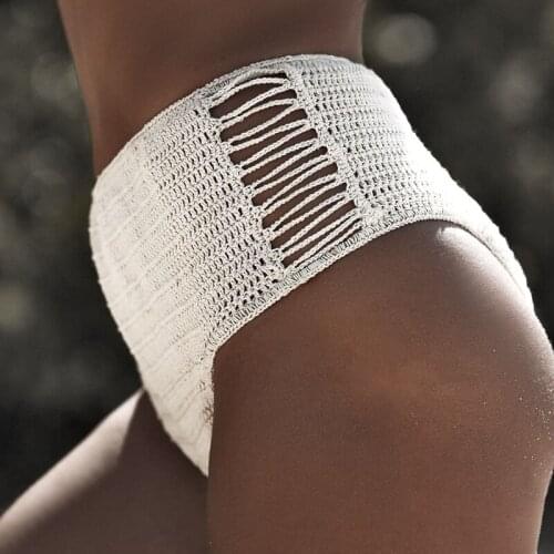 By wild beauty Hand Crochet shorts Beach Women Swimwear bottom the Bamboo Hi Pant