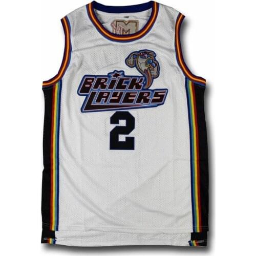 Brick Layers MTV Lawrence #22 Aaliyah #19 Warreng #2 Men White Basketball Jersey