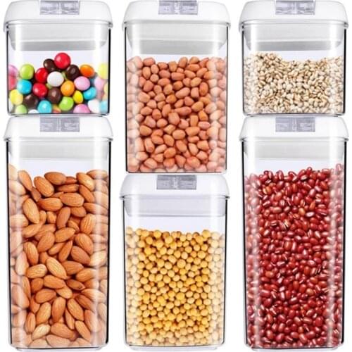 Kitchen Food Storage Bottles Cereal Organizer Rice Box Snacks Tank Dry Grain Fruits Milk Powder Sugar Containers Sealed Cans