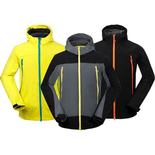 Winter Men Outdoor Soft shell Camping Jacket Waterproof Breathable Thermal Mountaineering Tourism Sports Jacket Hiking Clothing
