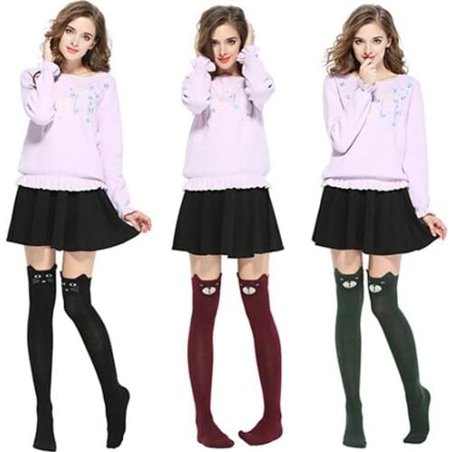 HOT SALES！！！New Arrival Women Girls Cute 3D Cartoon Animal Bear Panda Pattern Tight Over Knee High Socks Wholesale Dropshipping