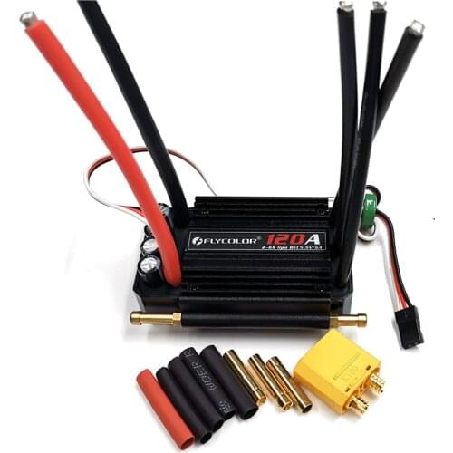 Flycolor 120A ship model ESC is suitable for no more than 120cm boat brushless waterproof ESC Boat ESC