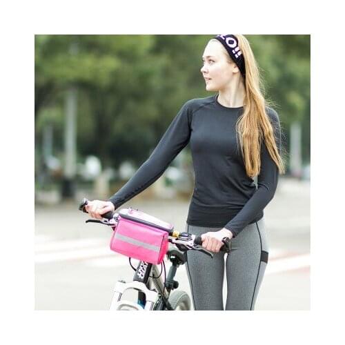 Fashion square style storage bag Useful Bicycle storage bag with touch screen window 19*10*15cm free shipping
