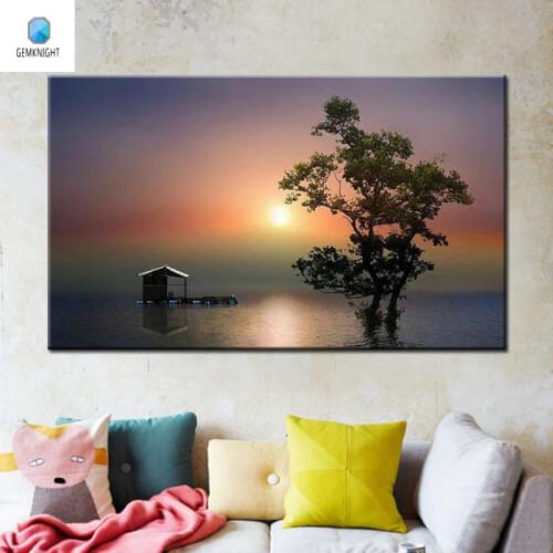 Modular digital paint by numbers Night of Full Moon diy oil painting for living room modular painting home decor wall art