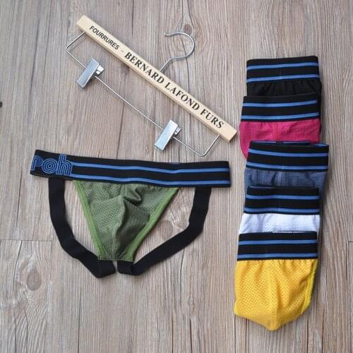 Mens sexy tight jockstrap mesh thong boy boy underwear fashion briefs underpants white color asian size