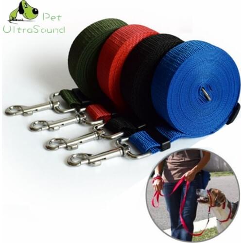 ULTRASOUND PET Lead Leash for Dogs Cat Red Blue Black Nylon Walk Dog Leash Selectable Size Outdoor Security Training Dog Harness