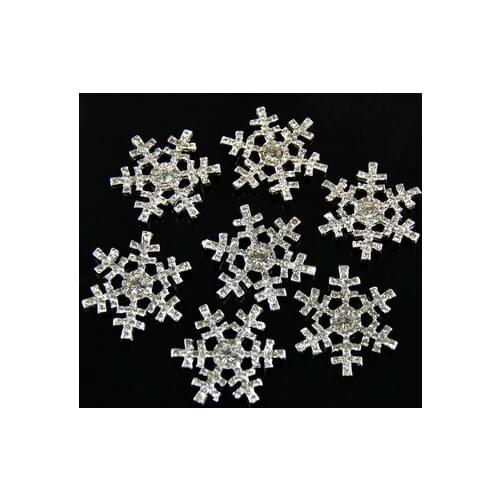New Christmas Snowflake Rhinestone Full Crystal Snow Flower For girl Headband clothes Free Shipping 50pcs/lot PJB24