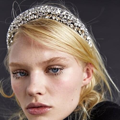 Full Rhinestone Crystal Headband Hair Hoop Vintage Headpiece Prom Party Wedding Ladies Hair Ornament 2020 New Shinny Jewelry