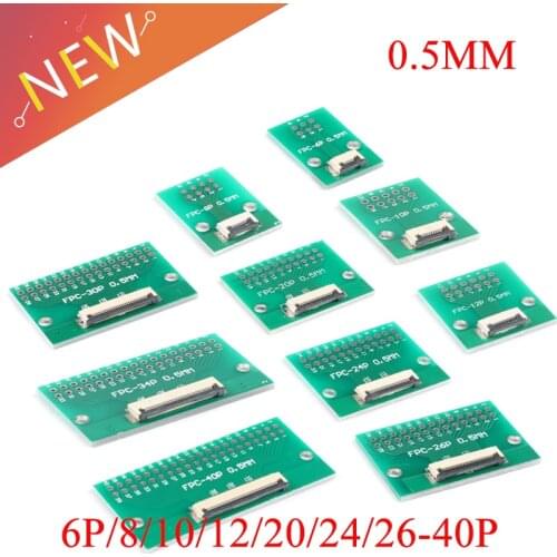 FPC/FFC flat cable transfer plate is directly inserted DIY 0.5 mm 1mm spacing connector 6P/8P/10P/20P/30P/40P/60P