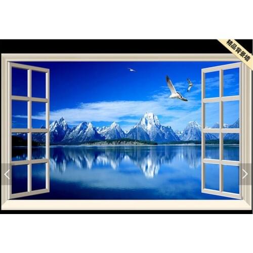 Custom photo wallpaper 3d tv wall papers murals Seaside scenery living room scenery, 3D stereo TV background wall papers