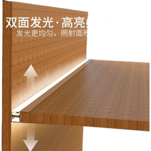 Ceiling lighting 18mm double-sided light-emitting embedded glass wine cabinet wood wardrobe card induction led cabinet lights