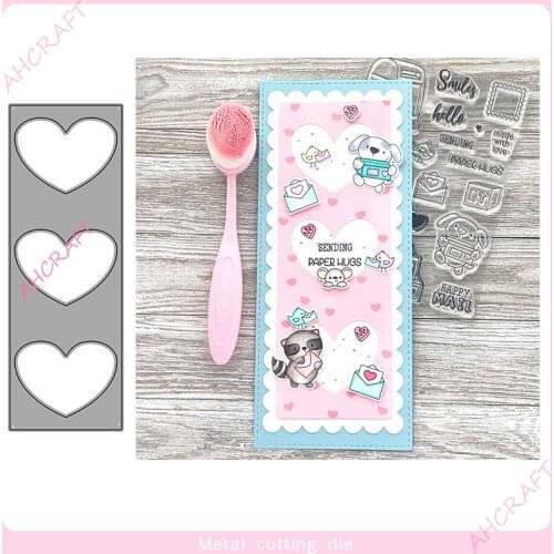 Heart-shaped Hollow Frame Metal Cutting Dies for DIY Scrapbooking Photo Album Decorative Embossing PaperCard Crafts Die2021