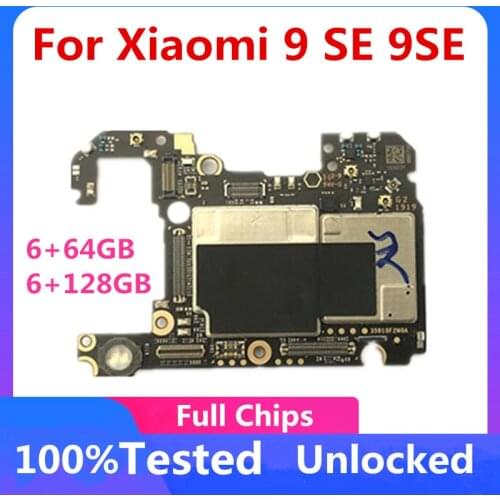 Unlocked For Xiaomi 9 SE 9SE Mi 9se Motherboard 64/128GB Original For Xiaomi 9 SE Logic Board mainboard full chip Android system