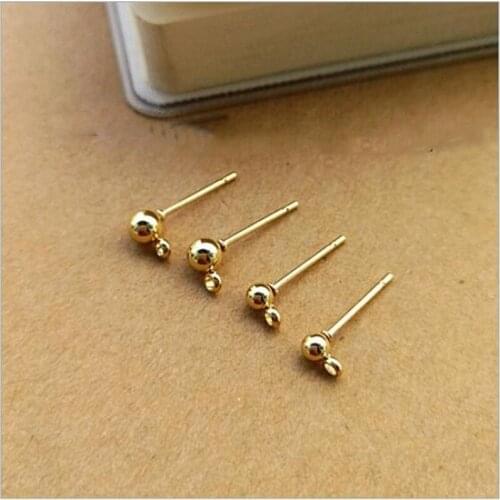 20pcs 3mm/4mm Ball Stainless Steel Ball Earring Stud Stainless Steel Ear Post Nails Ear Jewelry Findings for DIY Stud Earrings