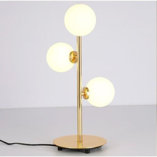 Modern Glass Table LED Lamp Round Balls Table Light New Fixture Indoor 3 Heads For Living Room Bedroom Eye Home Lighting TA236