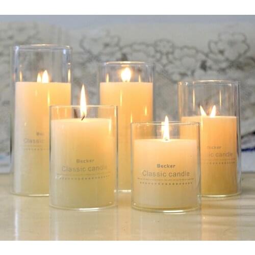 Glass Cylinder Vases Pillar Candle, Floating Candles Holders for Flower Vase Wedding Centerpieces Home Decor