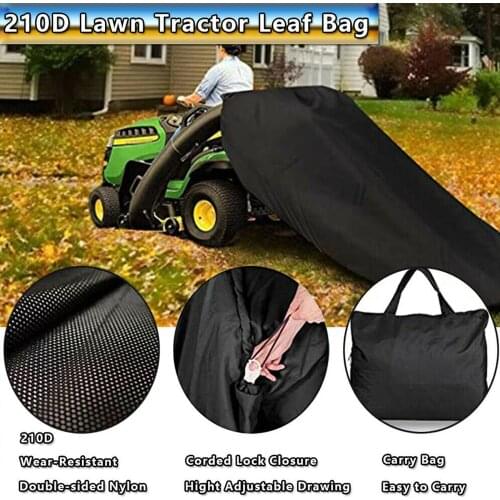 Tractor Leaf Storage Bag Oxford Cloth Adjustable Bag Mouth Large Capacity Lawn Tractor Universal Collection System Garbage Bag