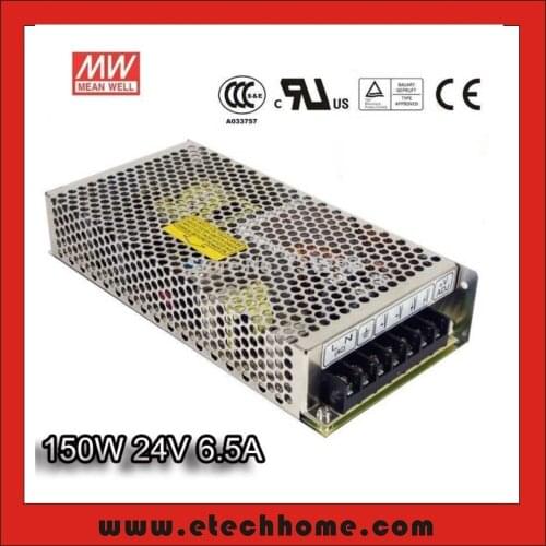 High Quality Mean Well Switching Power Supply 150W 24V 6.5A Single Output NES-150-24 for LED Strip CNC 3D Printer
