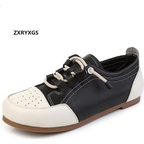 2021 New Spell Colors High Quality Soft Cowhide Breathable Comfortable Sneakers Women Shoes Flat Casual Sneakers Trendy Shoes