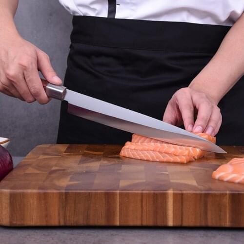 10 Inch Japanese Sashimi Knive 3CR13 Stainless Steel Sushi Knife Utility Salmon Fish Slicing Cook Knifes With Rose Wood Handle